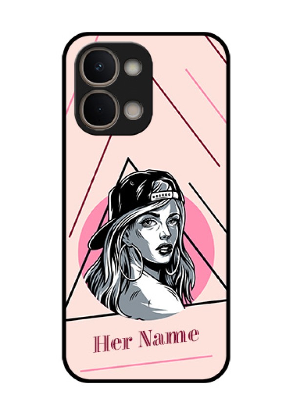 Vivo T5X 5G Custom Glass Phone Case - Rockstar Girl Design