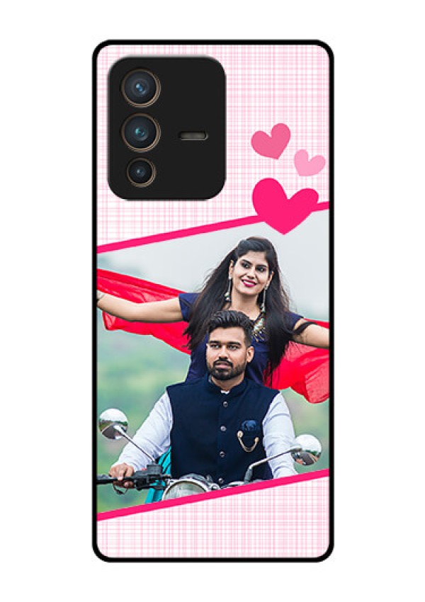Vivo V23 Pro 5G Custom Glass Phone Case - Love Shape Heart Design