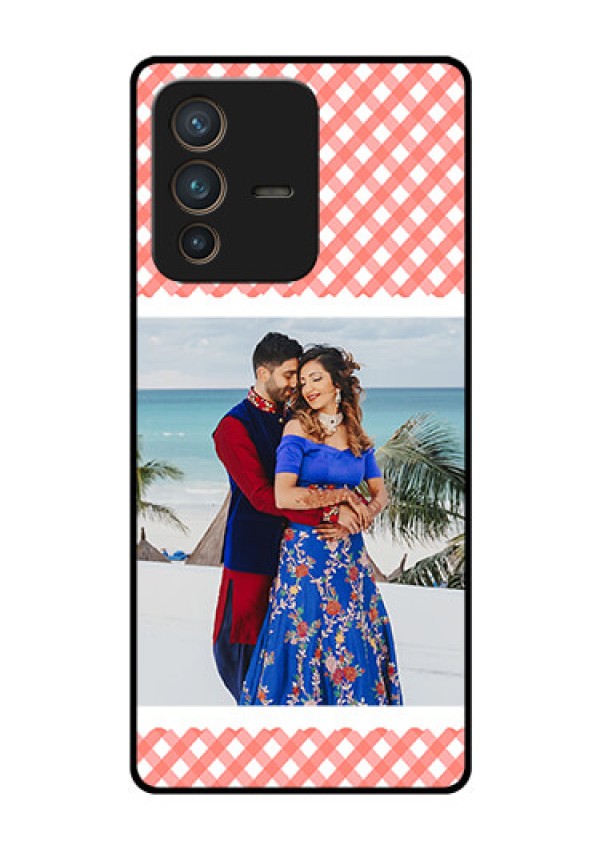 Vivo V23 Pro 5G Personalized Glass Phone Case - Pink Pattern Design
