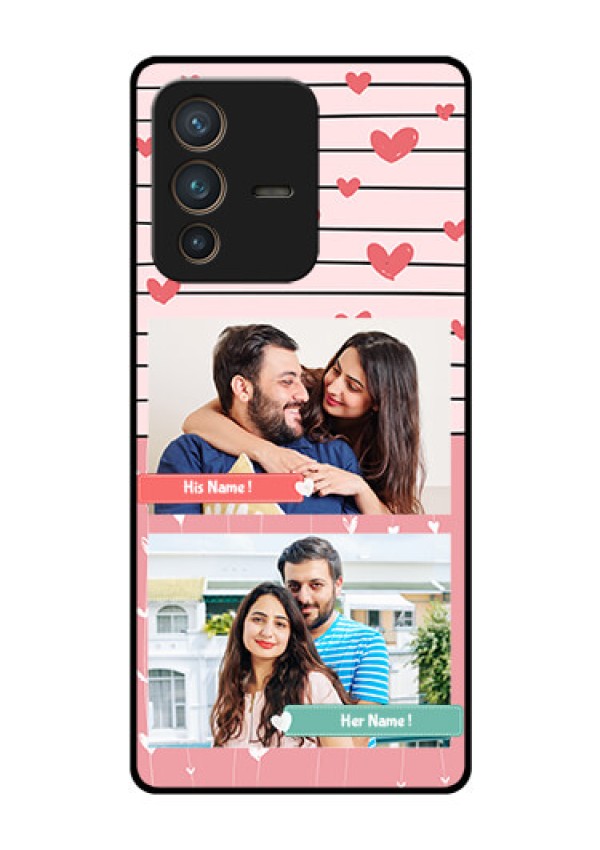 Vivo V23 Pro 5G Custom Glass Mobile Case - Photo with Heart Design