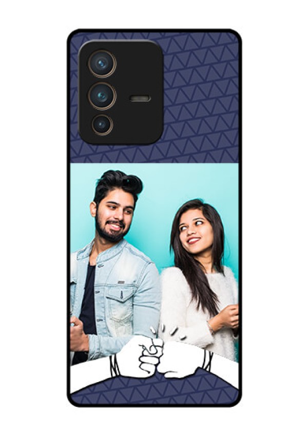 Vivo V23 Pro 5G Photo Printing on Glass Case - with Best Friends Design
