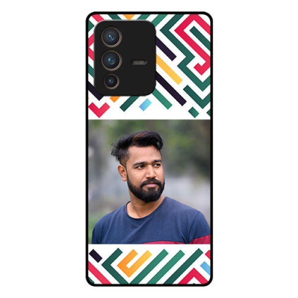 Vivo V23 Pro 5G Personalized Glass Phone Case - Colorful Maze Pattern Design Vivo V23 Pro 5G Personalized Glass Phone Case - Colorful Maze Pattern Design