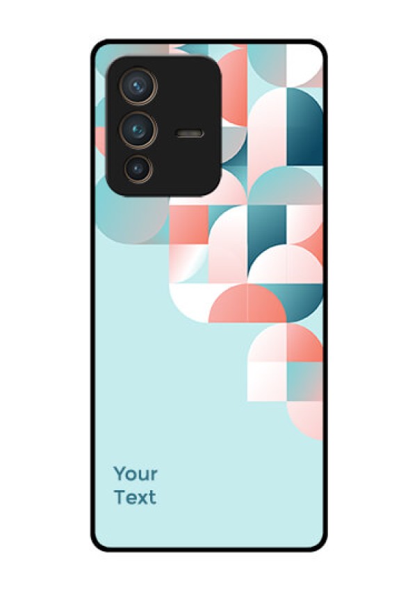Vivo V23 Pro 5G Custom Glass Phone Case - Stylish Semi-circle Pattern Design