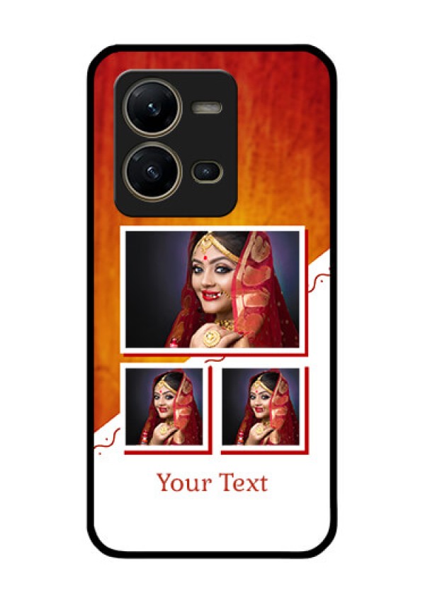Vivo V25 5G Custom Glass Phone Case - Wedding Memories Design