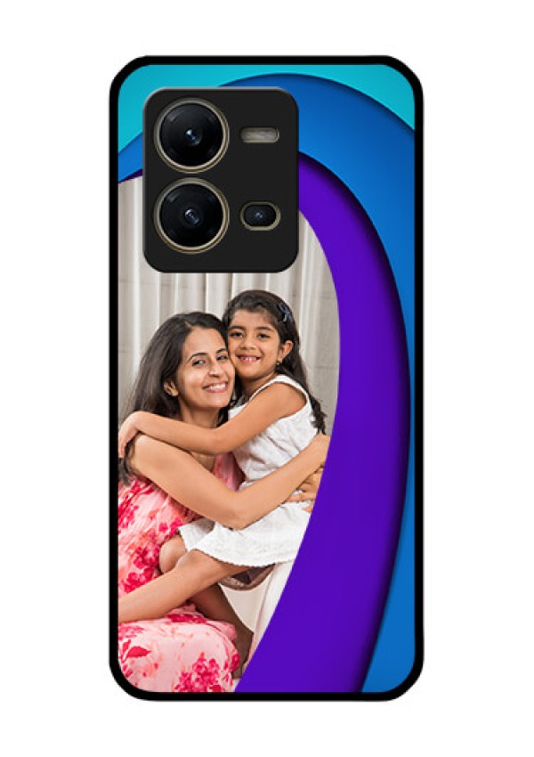 Vivo V25 5G Photo Printing on Glass Case - Simple Pattern Design