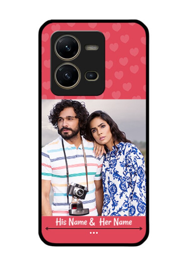 Vivo V25 5G Photo Printing on Glass Case - Simple Love Design