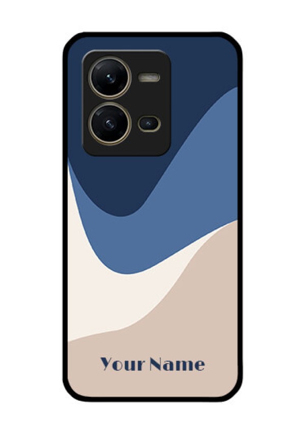 Vivo V25 5G Custom Glass Phone Case - Abstract Drip Art Design