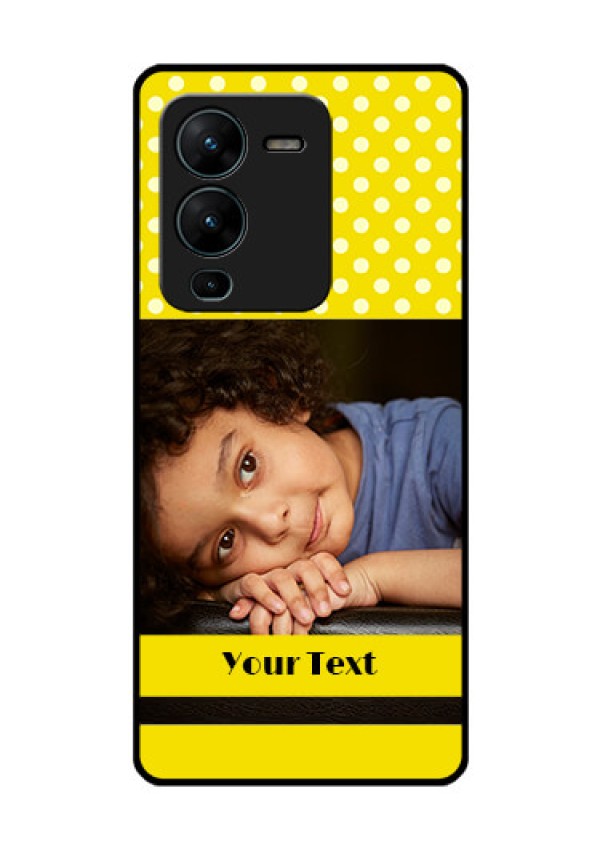 Vivo V25 Pro 5G Custom Glass Phone Case - Bright Yellow Case Design