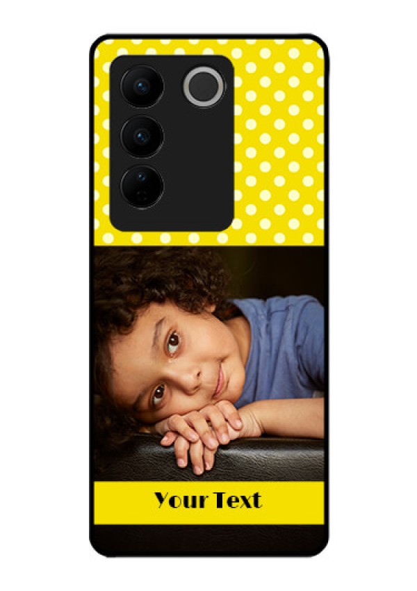 Vivo V27 Pro 5G Custom Glass Phone Case - Bright Yellow Case Design