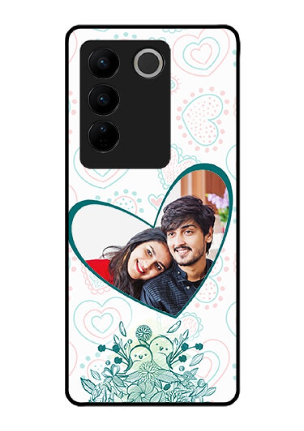 Vivo V27 Pro 5G Photo Printing on Glass Case - Premium Couple Design
