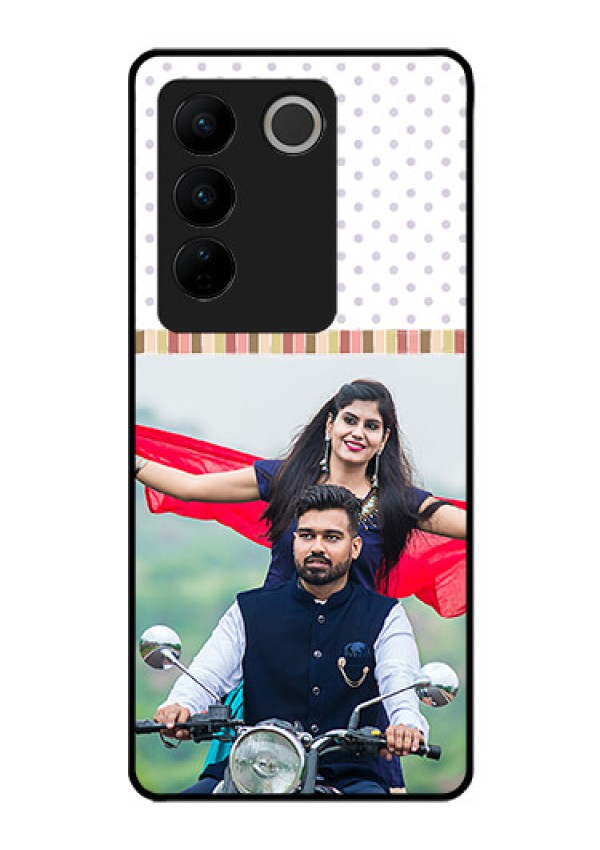Vivo V27 Pro 5G Photo Printing on Glass Case - Cute Family Design