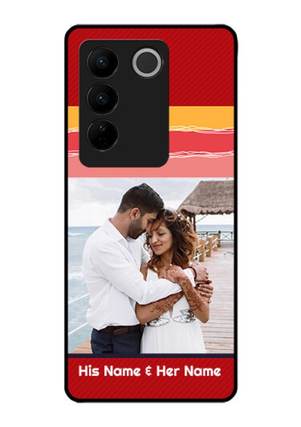 Vivo V27 Pro 5G Custom Glass Mobile Case - Colorful Case Design