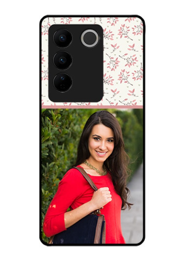 Vivo V27 Pro 5G Custom Glass Phone Case - Premium Floral Design