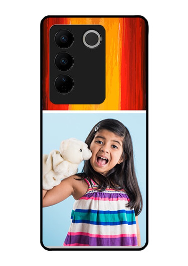 Vivo V27 Pro 5G Personalized Glass Phone Case - Multi Color Design