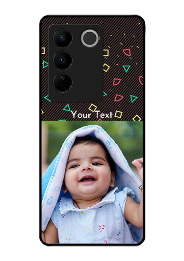 Vivo V27 Pro 5G Custom Glass Phone Case - with confetti birthday design