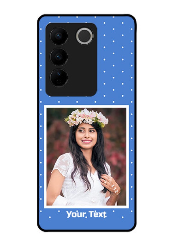 Vivo V27 Pro 5G Photo Printing on Glass Case - Polka dots design