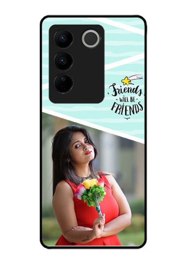 Vivo V27 Pro 5G Custom Glass Phone Case - Friends Picture Icon Design
