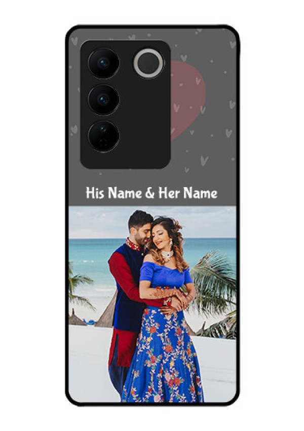 Vivo V27 Pro 5G Custom Glass Mobile Case - Buy Love Design with Photo Online