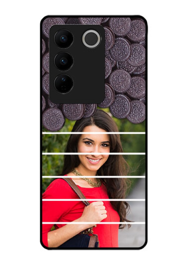 Vivo V27 Pro 5G Custom Glass Phone Case - with Oreo Biscuit Design