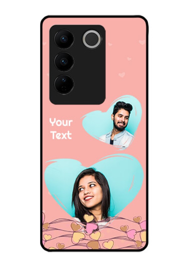 Vivo V27 Pro 5G Custom Glass Mobile Case - Love Doodle Design