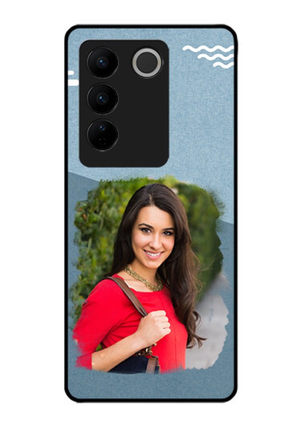 Vivo V27 Pro 5G Custom Glass Mobile Case - Grunge Line Art Design