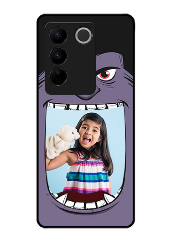 Vivo V27 Pro 5G Custom Glass Phone Case - Angry Monster Design