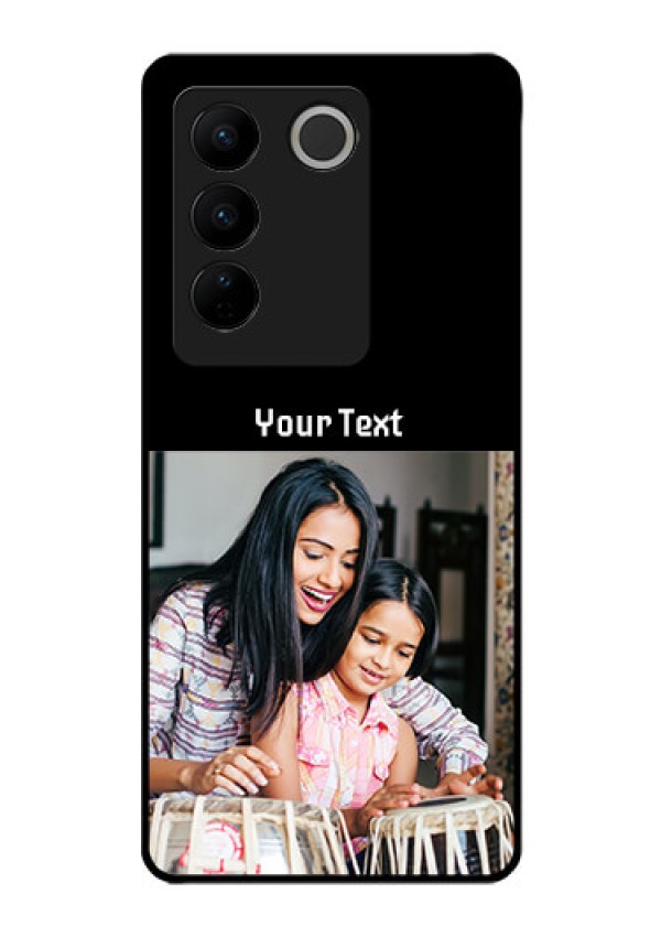 Vivo V27 Pro 5G Photo with Name on Glass Phone Case