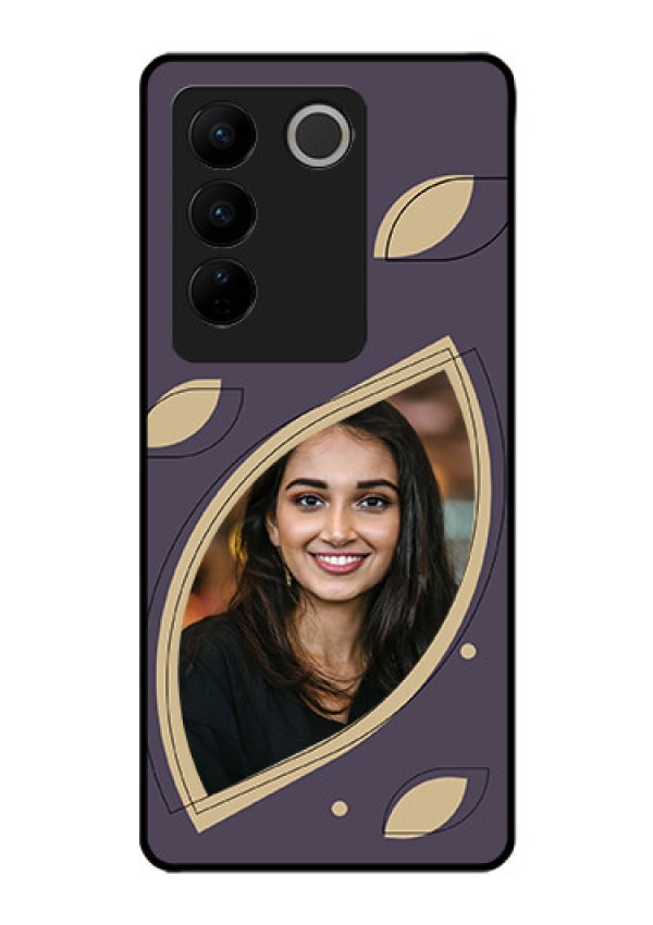 Vivo V27 Pro Custom Glass Mobile Case - Falling Leaf Design