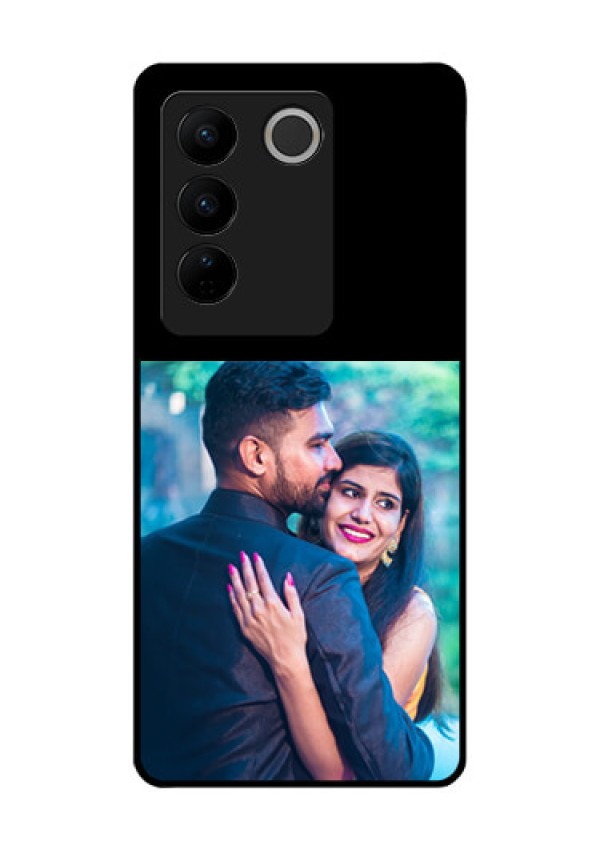 Vivo V27 Pro Custom Glass Phone Case - Upload Full Picture With Custom Color Design