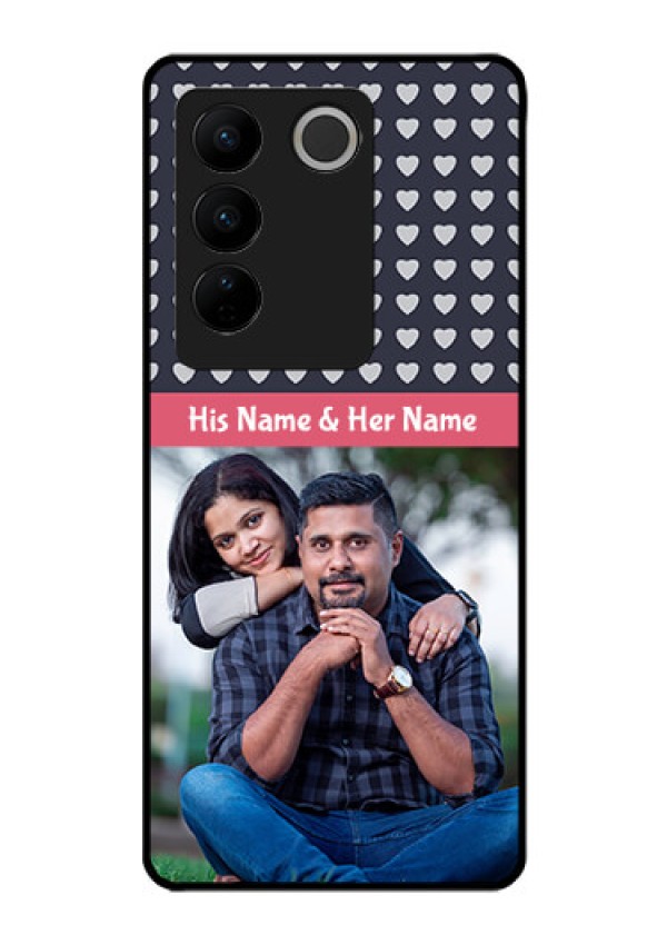 Vivo V27 5G Custom Glass Mobile Case - Love Symbols Design