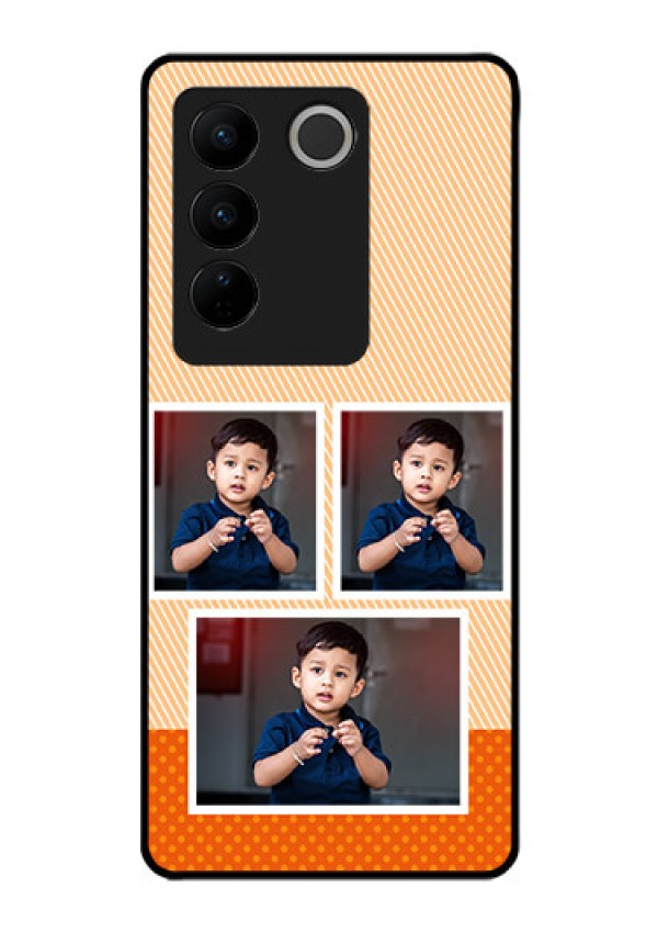 Vivo V27 5G Photo Printing on Glass Case - Bulk Photos Upload Design