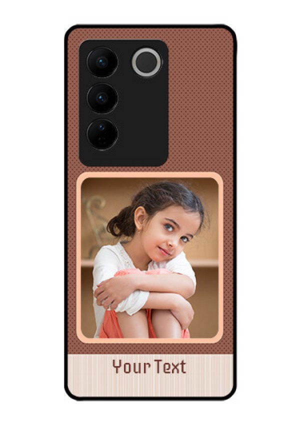 Vivo V27 5G Custom Glass Phone Case - Simple Pic Upload Design