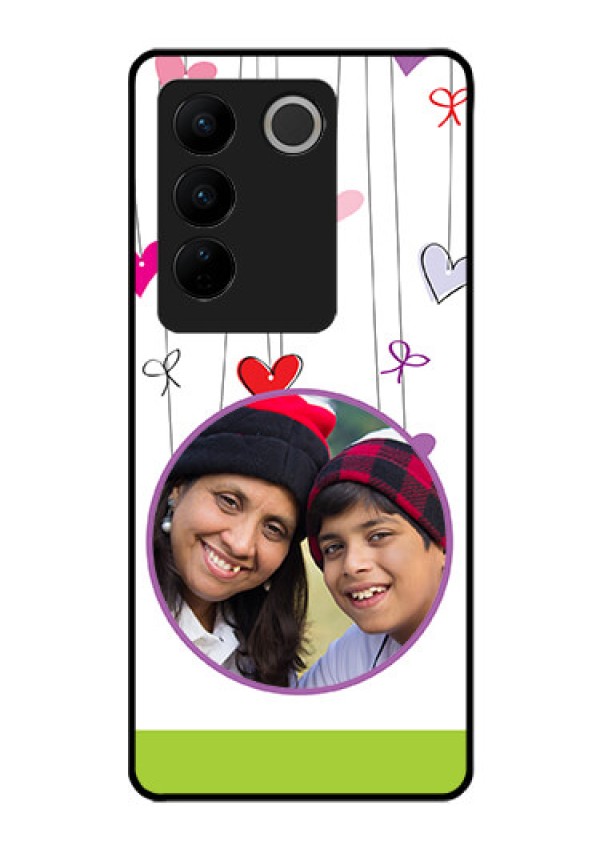 Vivo V27 5G Photo Printing on Glass Case - Cute Kids Phone Case Design