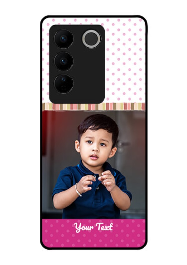 Vivo V27 5G Photo Printing on Glass Case - Cute Girls Cover Design