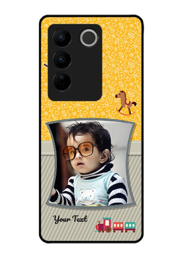 Vivo V27 5G Personalized Glass Phone Case - Baby Picture Upload Design