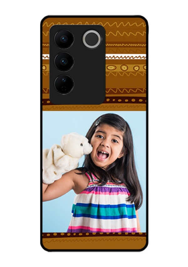 Vivo V27 5G Custom Glass Phone Case - Friends Picture Upload Design