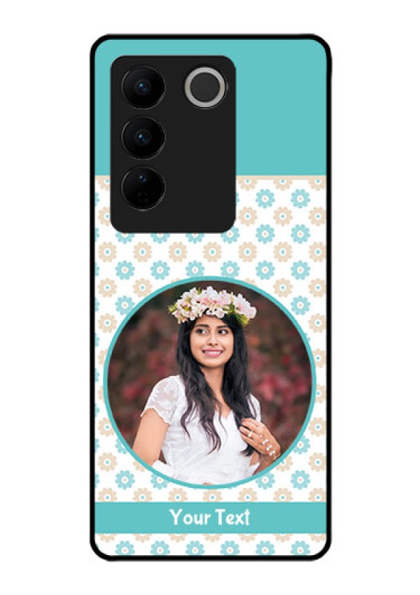 Vivo V27 5G Custom Glass Mobile Case - Beautiful Flowers Design