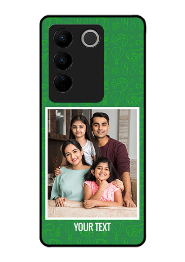 Vivo V27 5G Personalized Glass Phone Case - Picture Upload Design