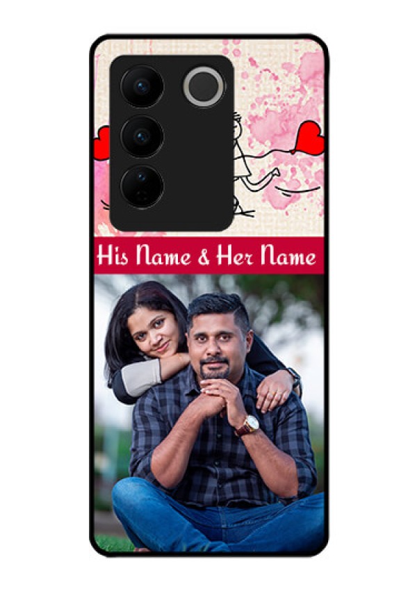 Vivo V27 5G Photo Printing on Glass Case - You and Me Case Design