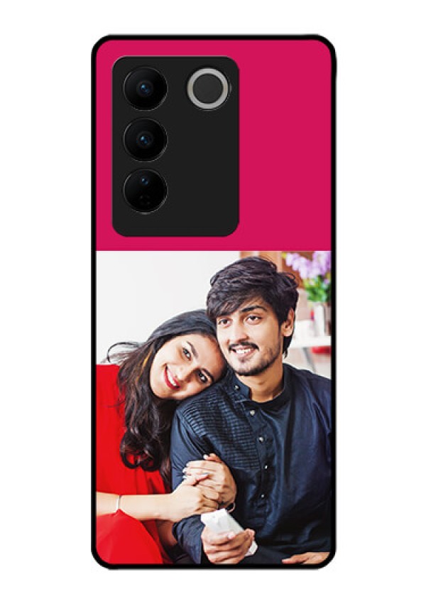 Vivo V27 5G Custom Glass Mobile Case - Anniversary Cover Design