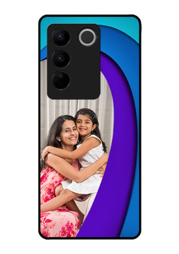 Vivo V27 5G Photo Printing on Glass Case - Simple Pattern Design