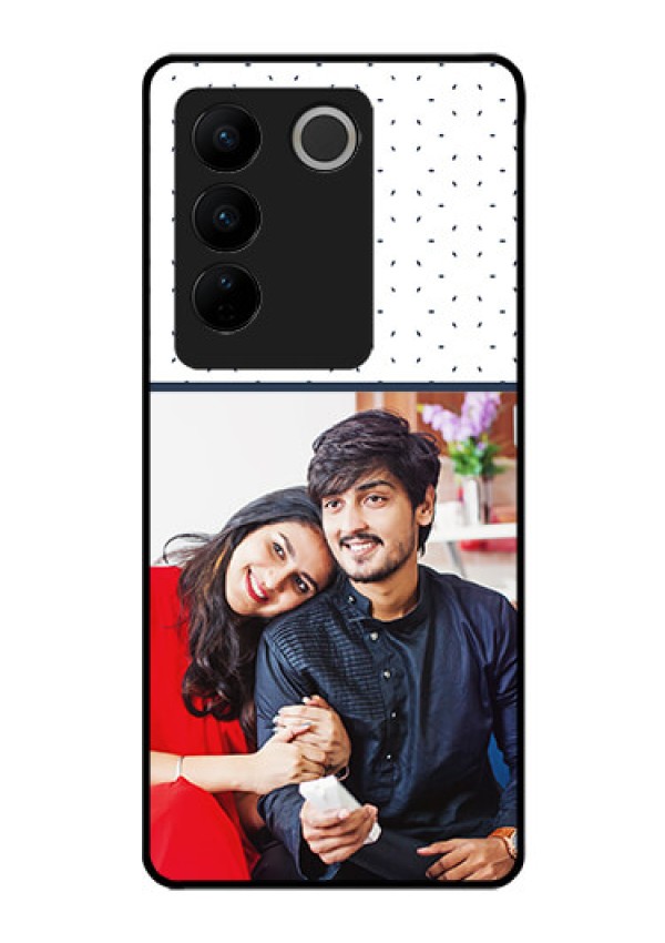 Vivo V27 5G Personalized Glass Phone Case - Premium Dot Design