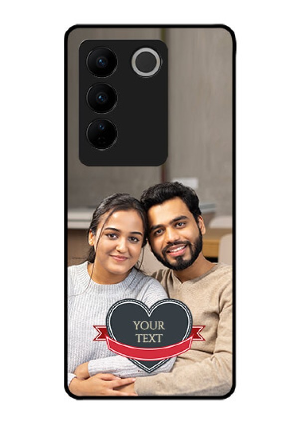 Vivo V27 5G Custom Glass Phone Case - Just Married Couple Design