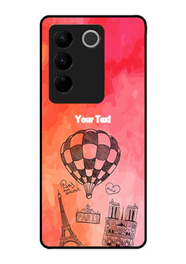 Vivo V27 5G Custom Glass Phone Case - Paris Theme Design
