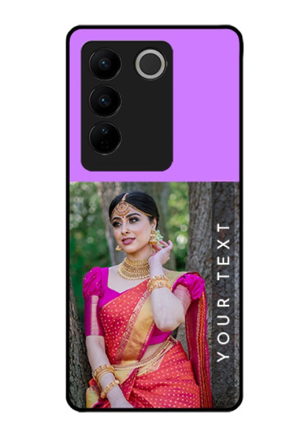 Vivo V27 5G Custom Glass Mobile Case - Birthday Icons Design