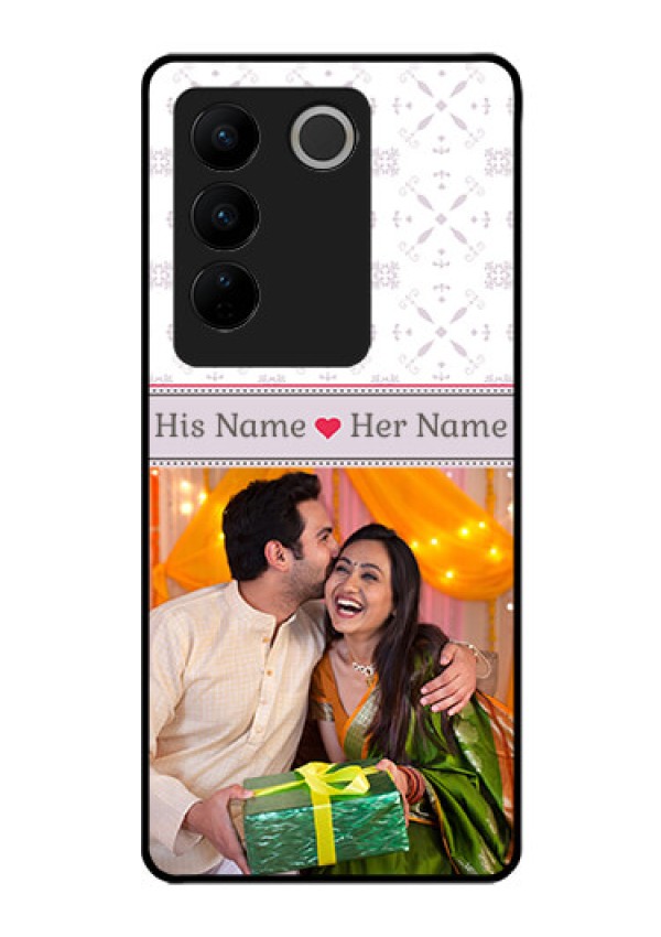 Vivo V27 5G Custom Glass Mobile Case - with Photo and Ethnic Design