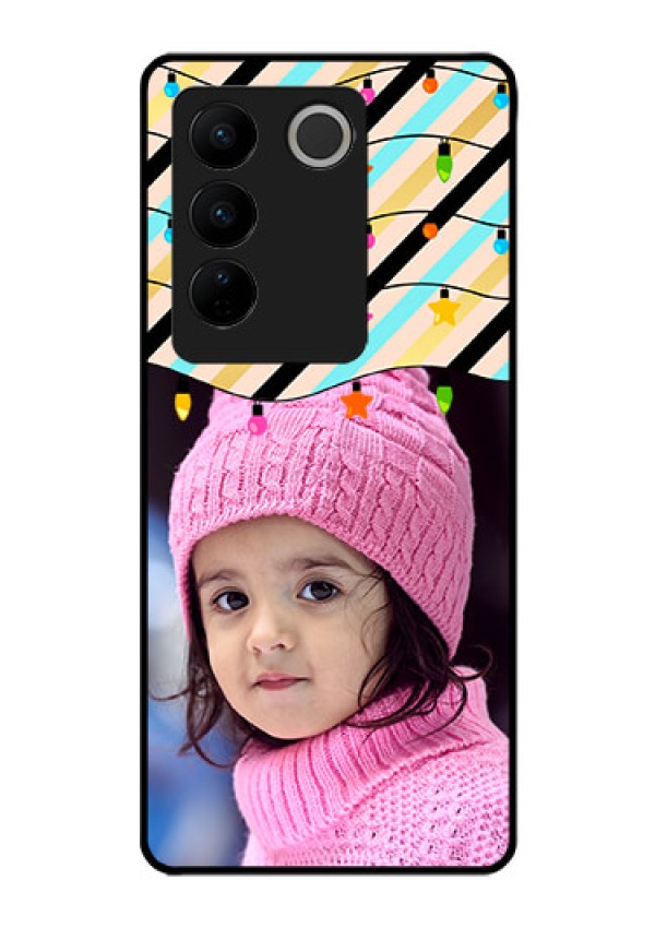 Vivo V27 5G Custom Glass Mobile Case - Lights Hanging Design