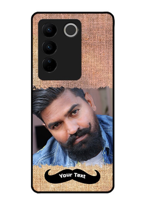 Vivo V27 5G Personalized Glass Phone Case - with Texture Design
