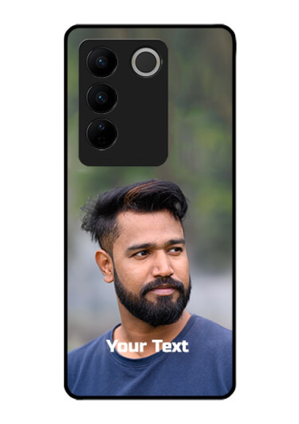Vivo V27 5G Glass Mobile Cover: Photo with Text