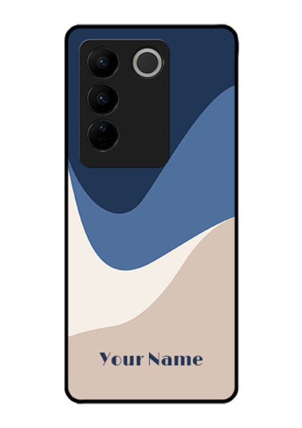 Vivo V27 Custom Glass Phone Case - Abstract Drip Art Design
